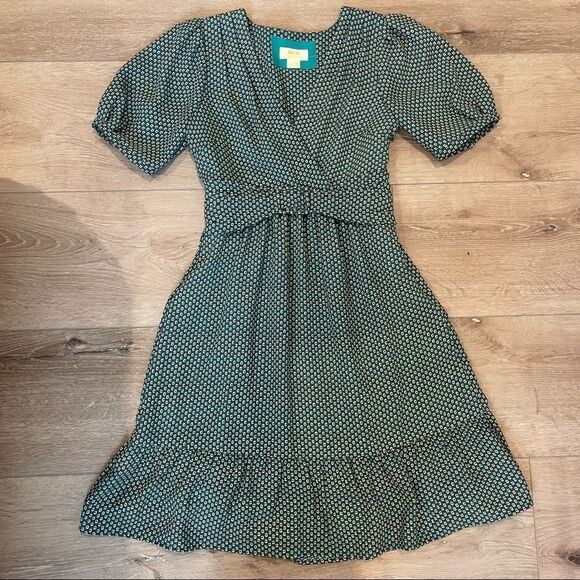 ANTHROPOLOGIE MAEVE Martina Belted Retro Wrap Dress Size 0 - Picture 2 of 4